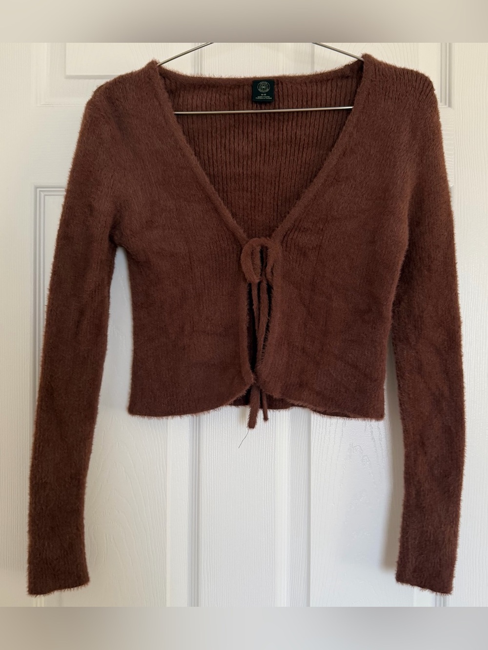 Urban Outfitters Noori Fluffy Tie-Front Top - Picture 3 of 7